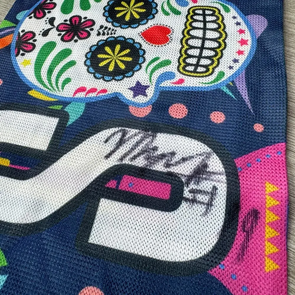 San Diego Sockers Signed Soccer Scarf Day of The Dead Dias De Los Muertos #9